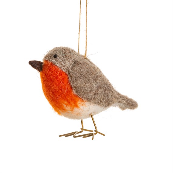 Traditional Robin Felt Decoration