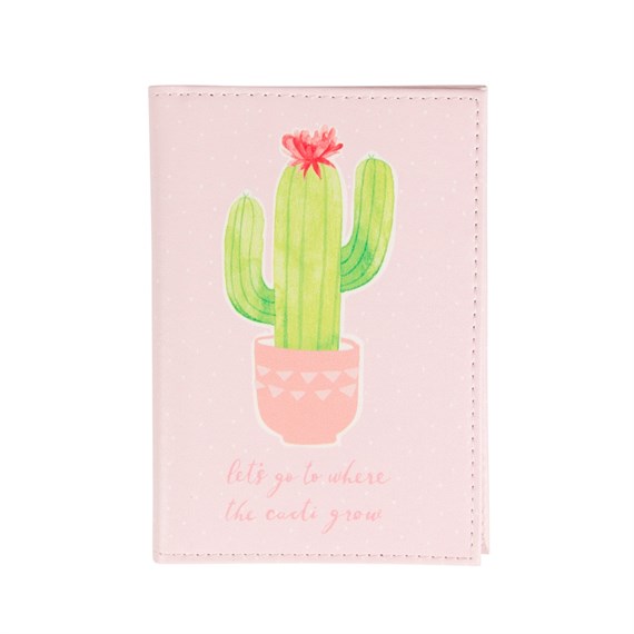 Pastel Cactus Passport Holder