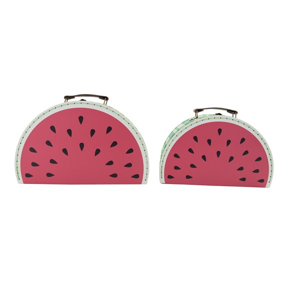 Watermelon Suitcases - Set of 2