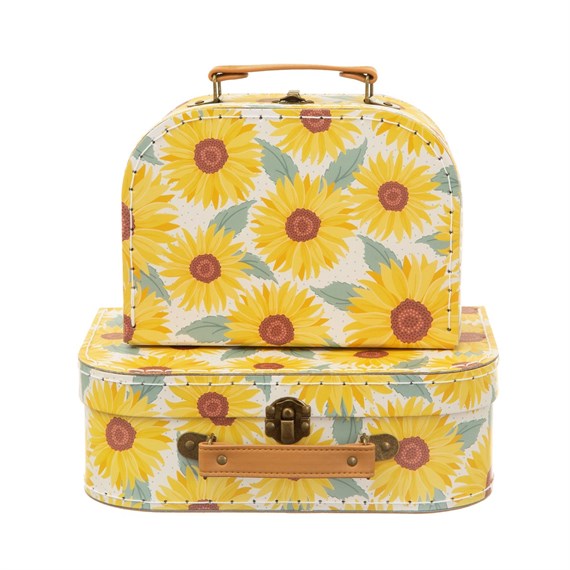 Sunflower Suitcases - Set of 2