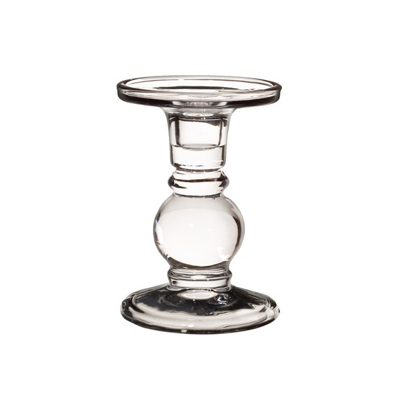 Estelle Glass Candle Holder Grey