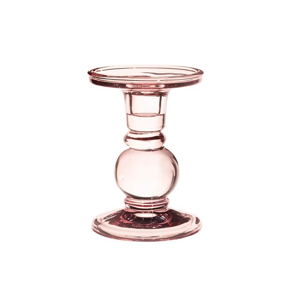 Estelle Glass Candle Holder Pink