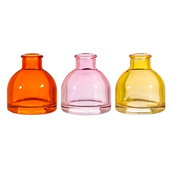 Warm Toned Mini Bud Vases - Set of 3