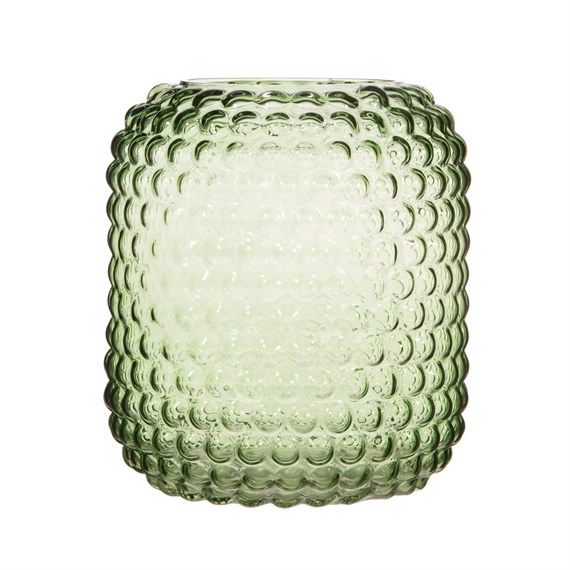 Green Glass Bobble Vase