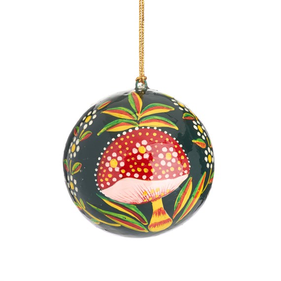 Mushroom Papier Mache Bauble