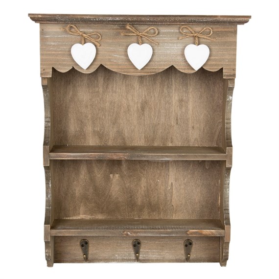 Ashley Farmhouse Wall Display Unit with Hooks