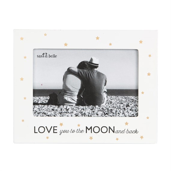 Love You to the Moon & Back Golden Stars Photo Frame