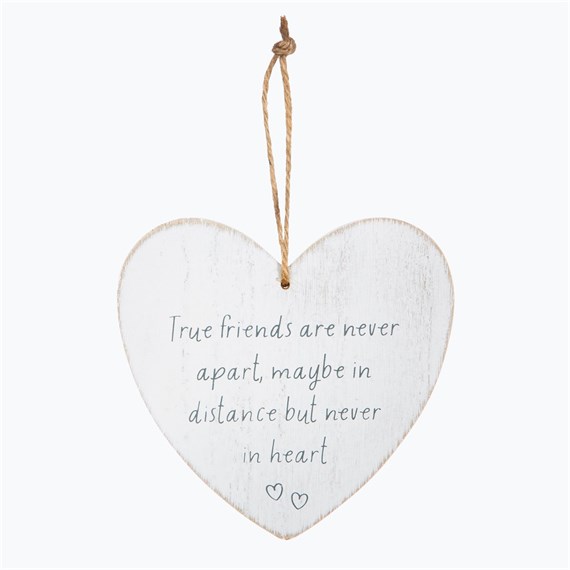 True Friends Are Never Apart Heart Plaque