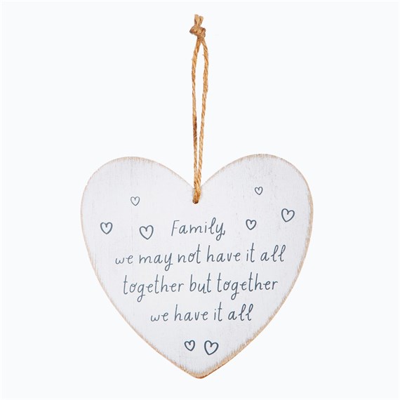 Family Together Heart Plaque