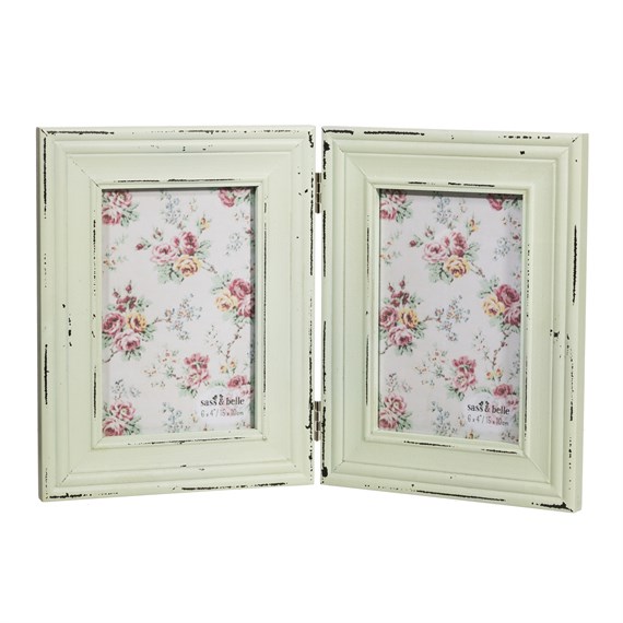 Delilah Double Photo Frame Green