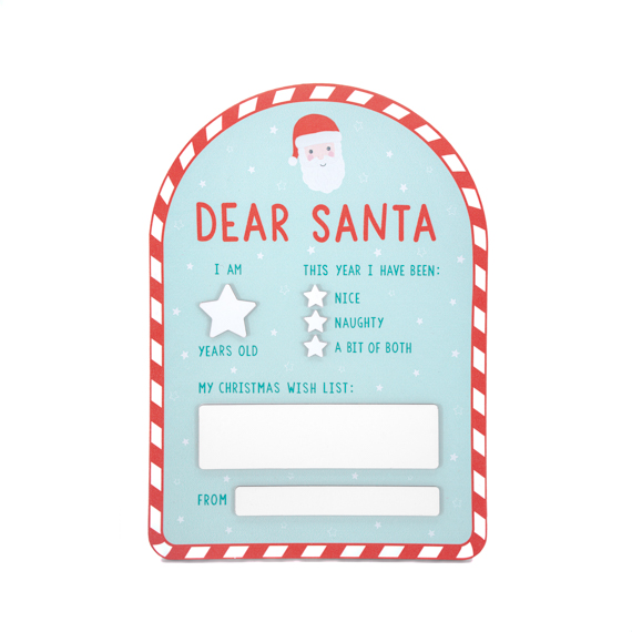 Dear Santa Plaque 23cm