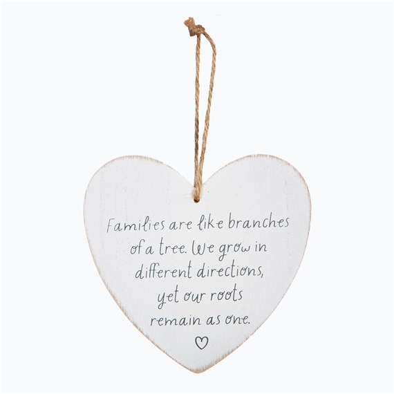 Families Are Like Branches Heart Plaque