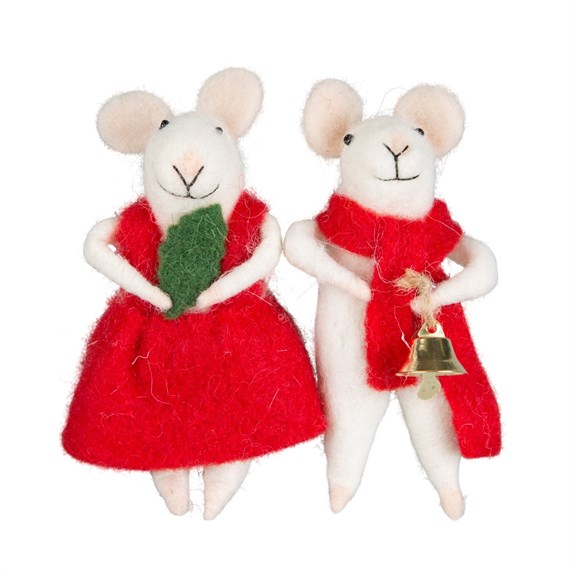 Millie or George Christmas Mouse Standing Decoration - 1 Piece
