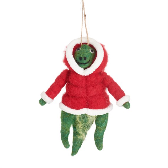 T-Rex in Puffer Jacket Felt Decoration