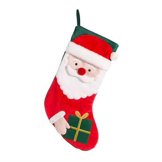 Santa with Present Stocking
