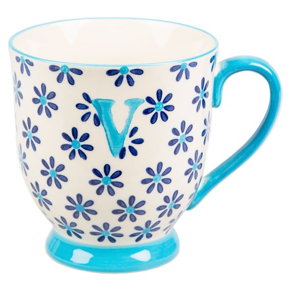 Bohemian Mug Letter V