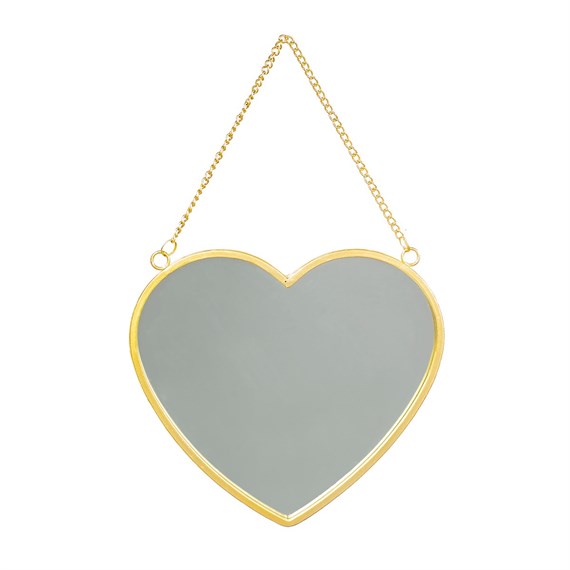 Gold Heart Mirror