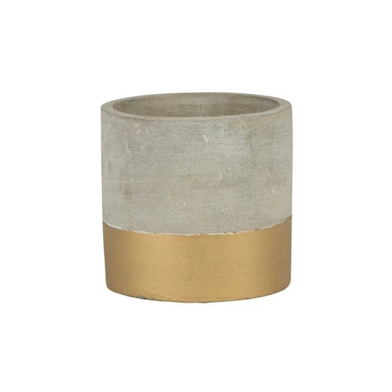 Mini Tuva Gold Dip Cement Planter