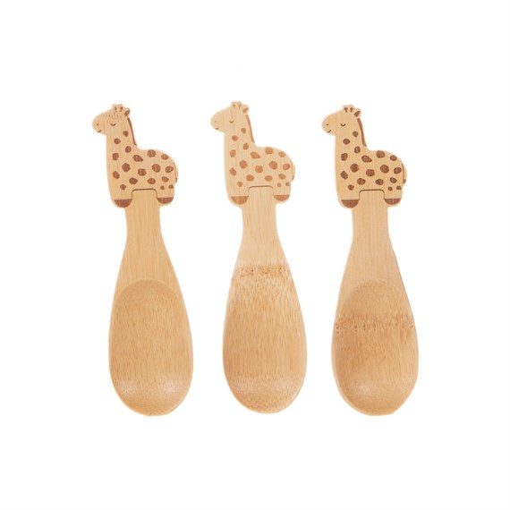 Gigi Giraffe Bamboo Spoons - Set of 3
