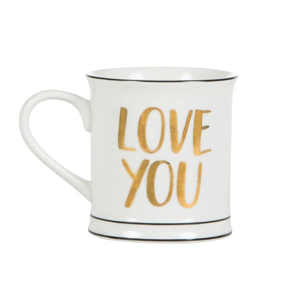 Gold Love You Mug