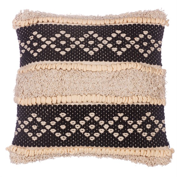 Black Diamond Stripe Cushion Cover