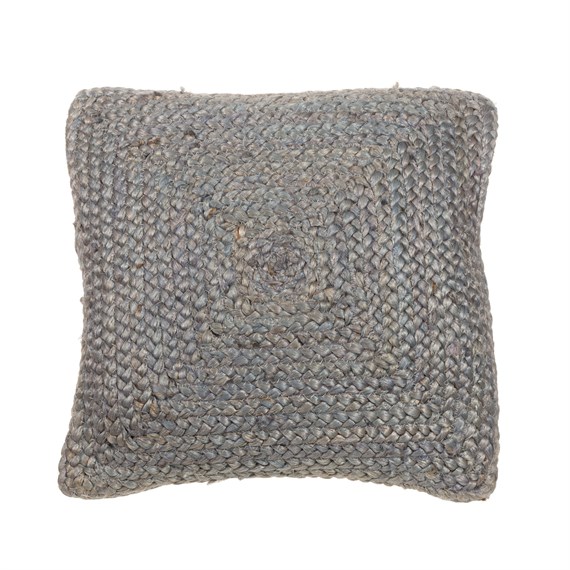 Grey Jute Cushion Cover