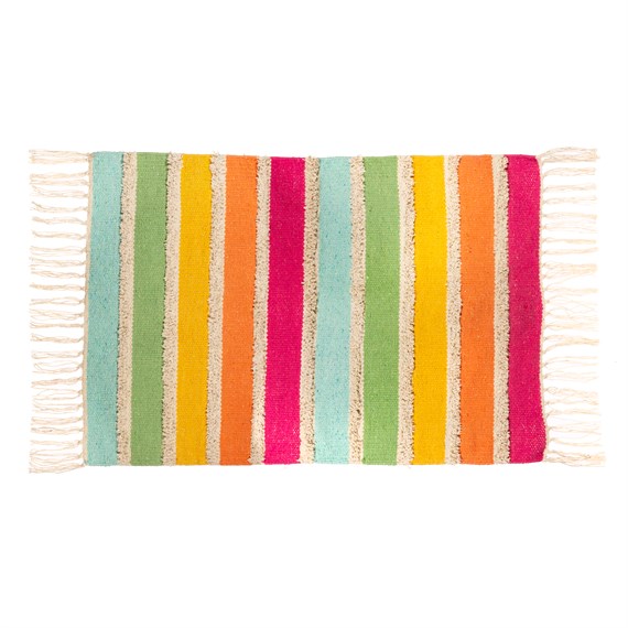 Rainbow Stripe Tufted Rug