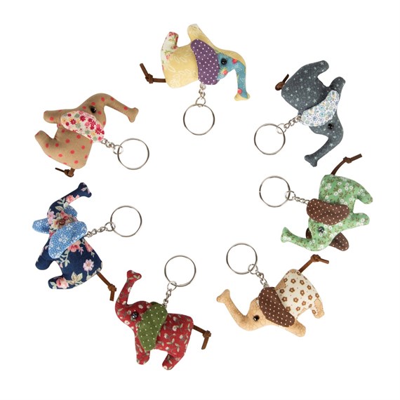 Vintage Mini Elephant Keyring