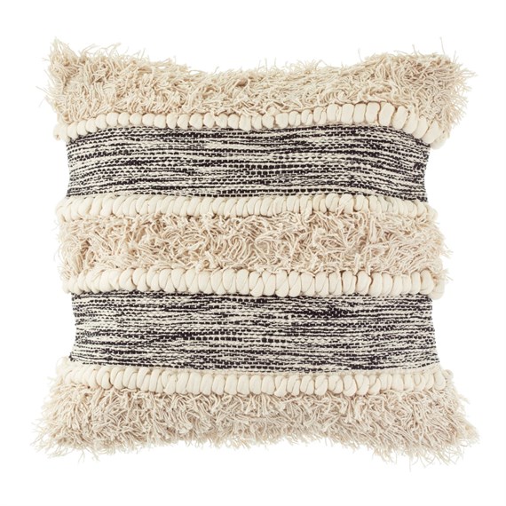 Scandi Boho Tufted Stripe Cushion Cover