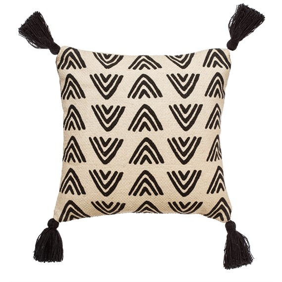 Triangles Block Print Cushion Cover