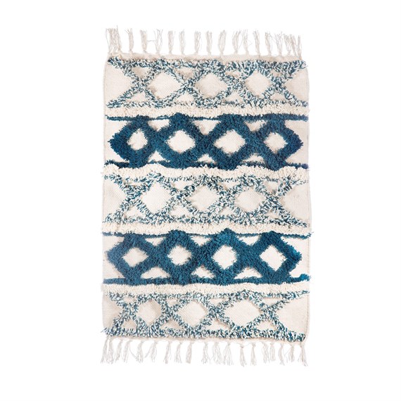 Blue Zigzag Rug