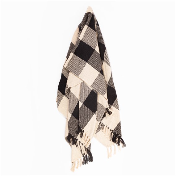 Black Gingham Throw