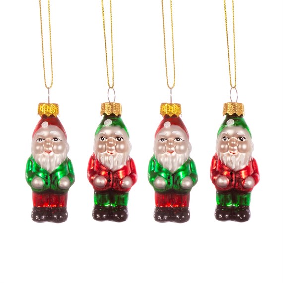 Gnome Shaped Bauble - Set of 4