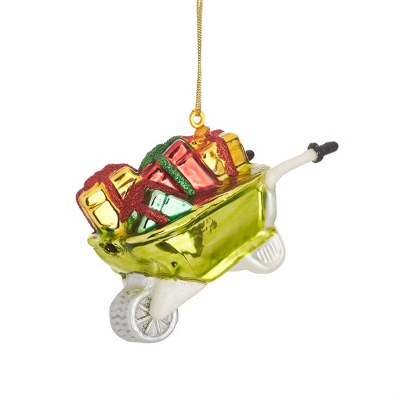 Wheelbarrow with Presents Bauble