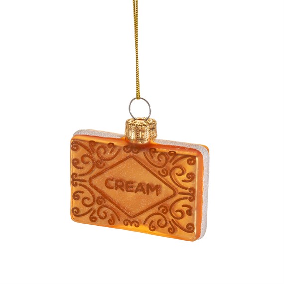 Cream Biscuit Shaped Bauble