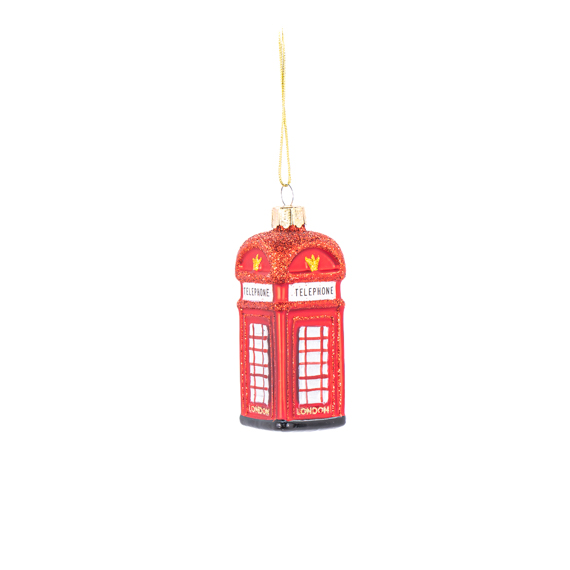 London Telephone Box Shaped Bauble