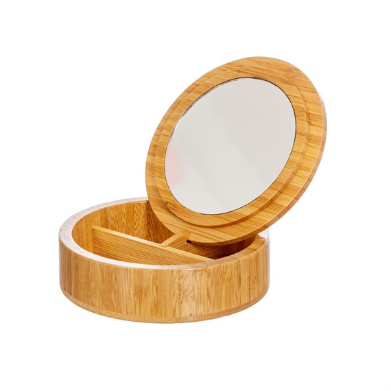 Round Bamboo Jewellery Box