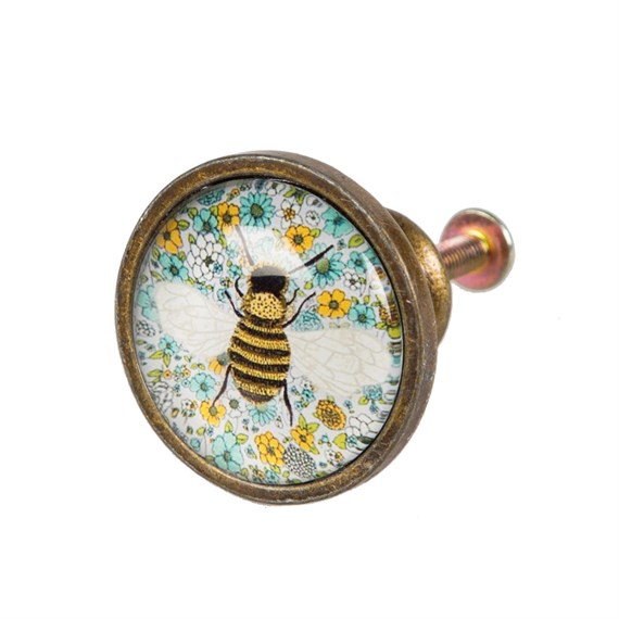 Summer Floral Bee Drawer Knob