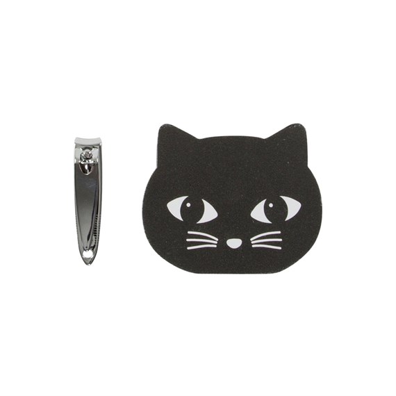 Black Cat Nail Buffer & Clippers