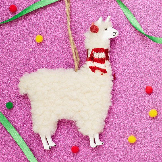 Festive Llama Hanging Decoration