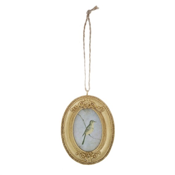 Oval Gold Mini Hanging Photo Frame