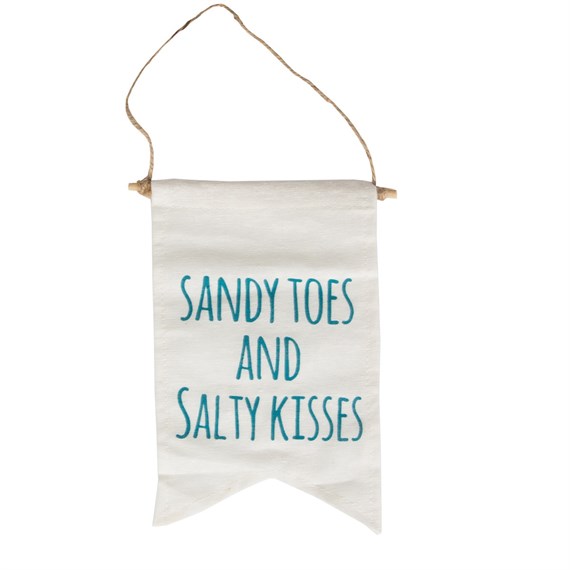 Sandy Toes & Salty Kisses Message Flag