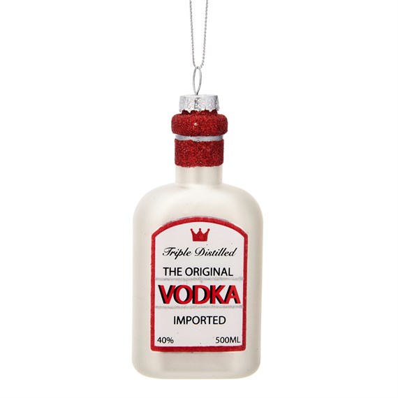 Christmas Cheer Vodka Shaped Bauble