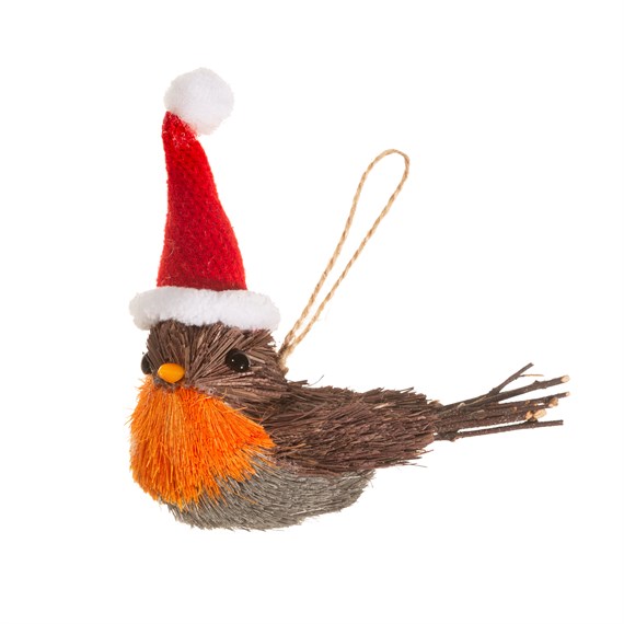 Woodland Robin Brush Animal Decoration