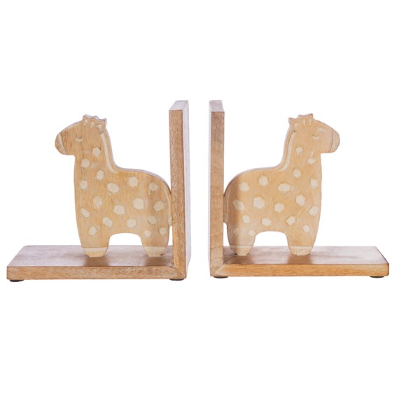 Gigi Giraffe Wooden Bookends