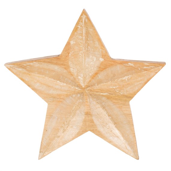 Whitewashed Standing Star Large