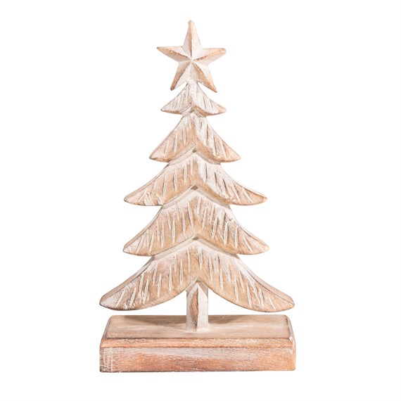 Wooden Tree with Star Decoration