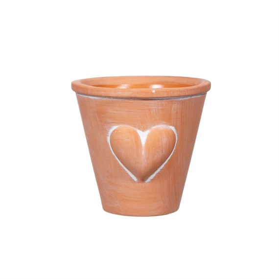 Mini Terracotta Planter with Heart