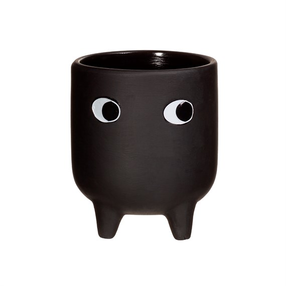 Little Leggy Terracotta Black Planter