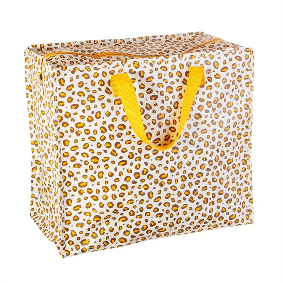 Natural Leopard Print Storage Bag